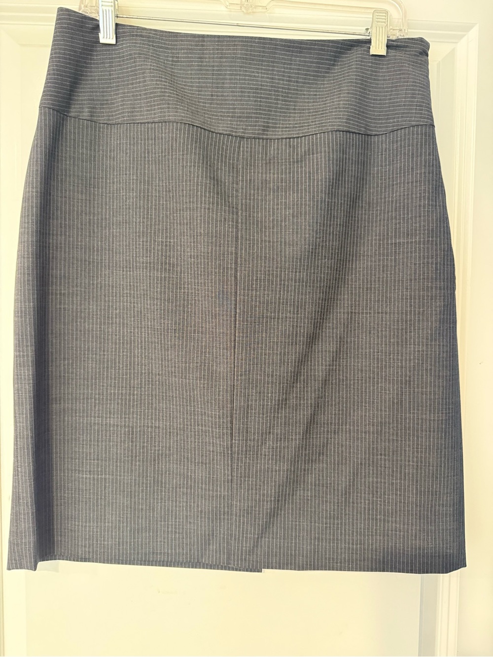 Banana Republic Gray Pinstripe Pencil Skirt